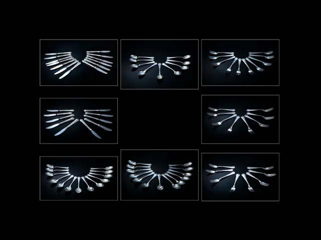 Carl M. Cohr. 'Gl. Herregård' cutlery in silver (84)