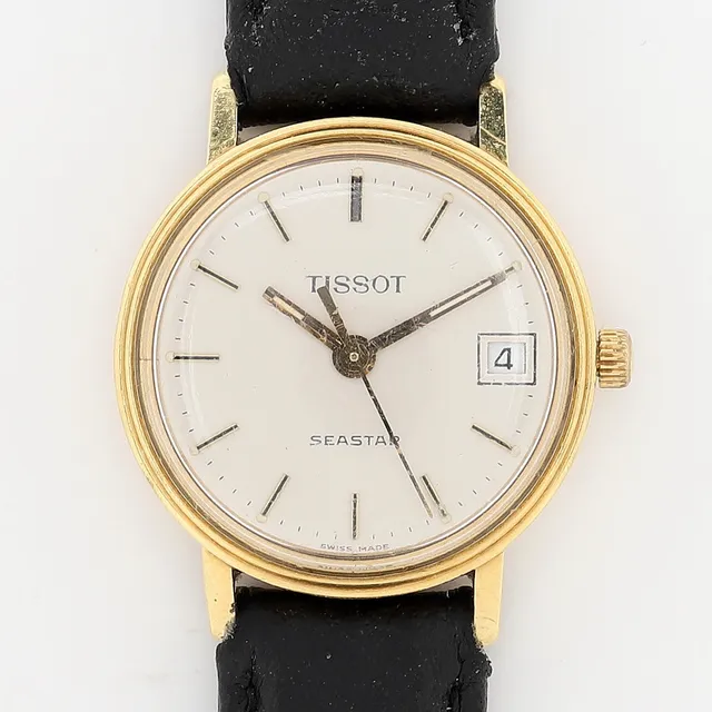 DAMARMBANDSUR, 14K guld, Tissot Seastar.
