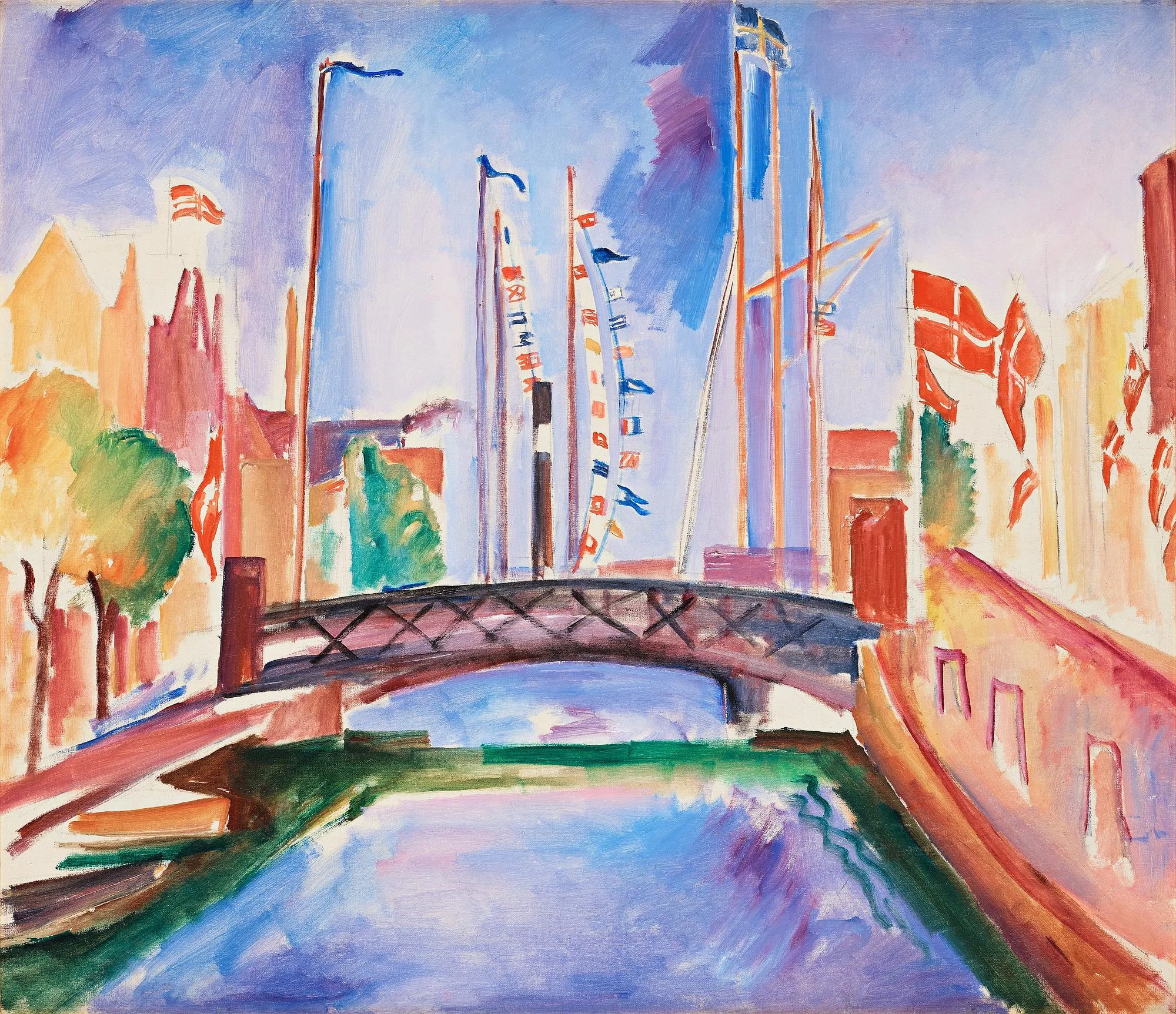 Tor Bjurström, "Broen, Kobenhavn" (motiv från Kongens Nytorv). — Bukowskis
