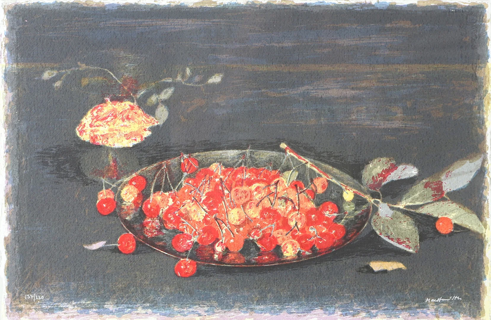 MAC HAMILTON. "Augusti", färglitografi, signerad. — Engravings & Prints — Helsingborgs Auktionskammare