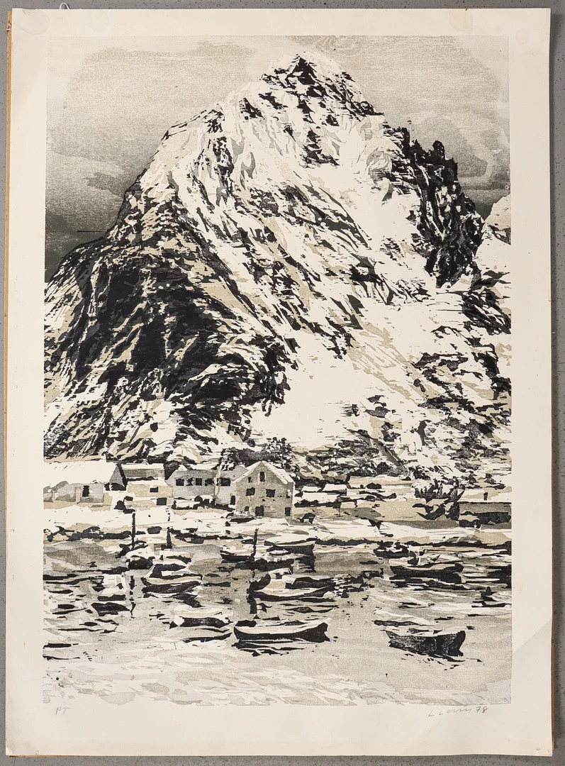 LARS LERIN. "Mitt i Svolvaer". — Engravings & Prints — Karlstad Hammarö Auktionsverk