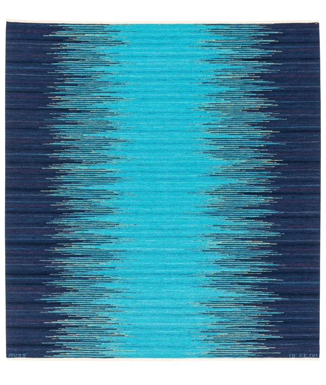Claesson Koivisto Rune, matta, "Forell, Norrskensblå", rölakan, ca 223 x 212 cm, signerad AB MMF MC EK OR.