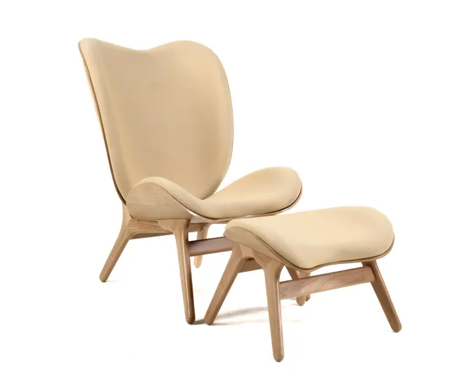Anders Klem for Umage. High-backed armchair with stool, model 'A Conversation Piece', oak (2)