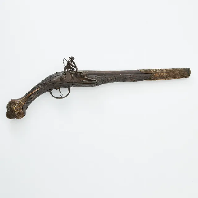 FLINTLÅSPISTOL, för Ottomansk marknad, 1800-tal.