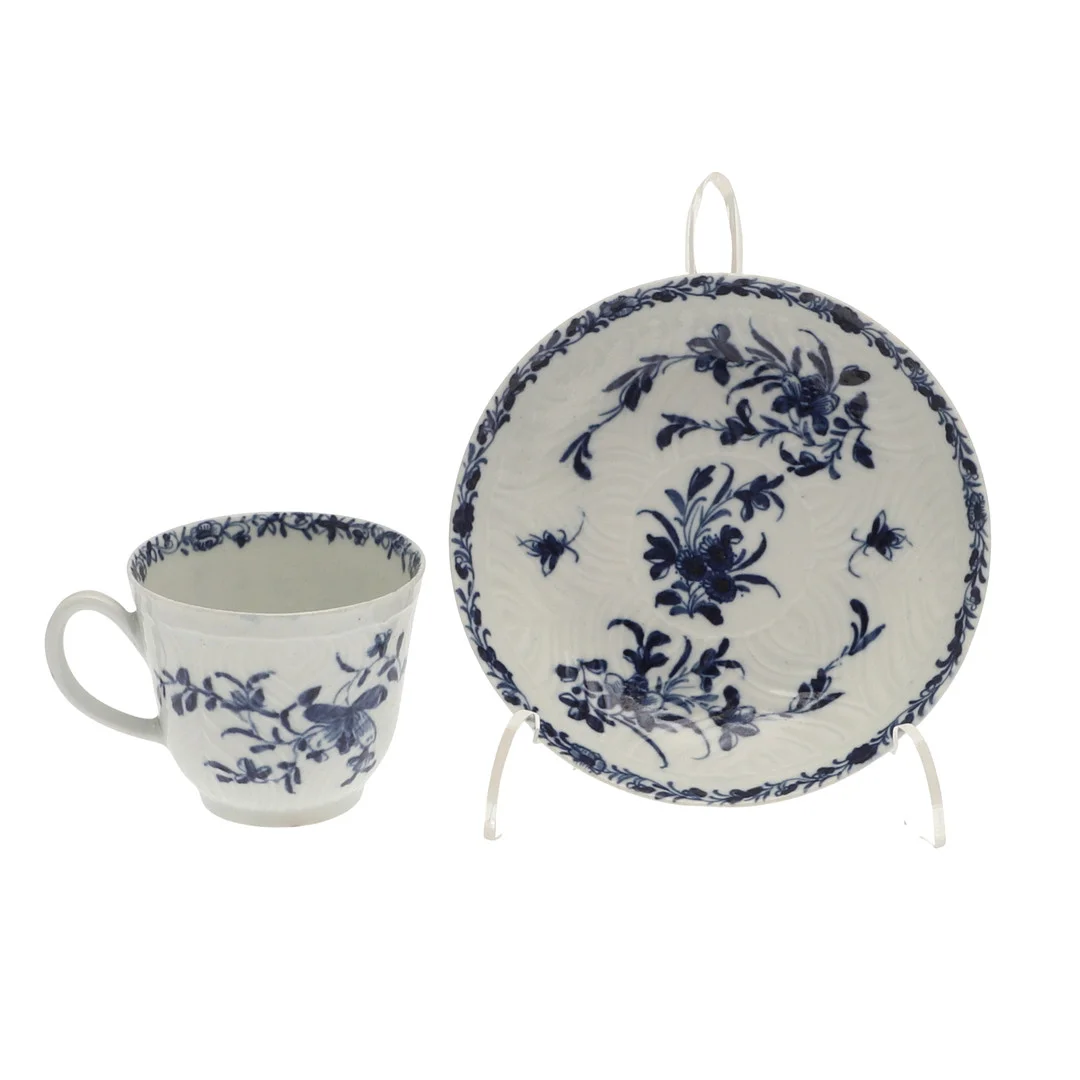 18THC WORCESTER COFFEE CUP & SAUCER. — European — Lawrences Auctioneers