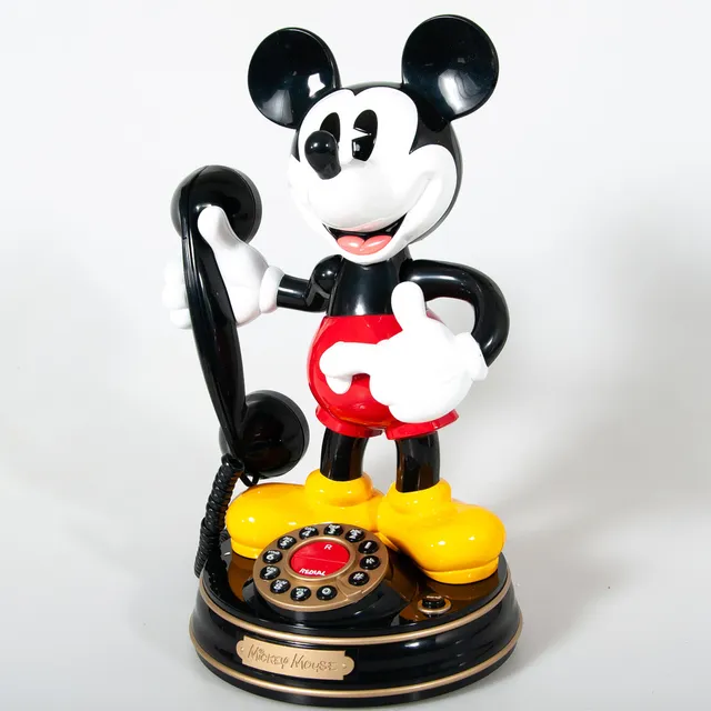 TELEFON i form, av Musse Pigg, plast, Telemania, Disney.