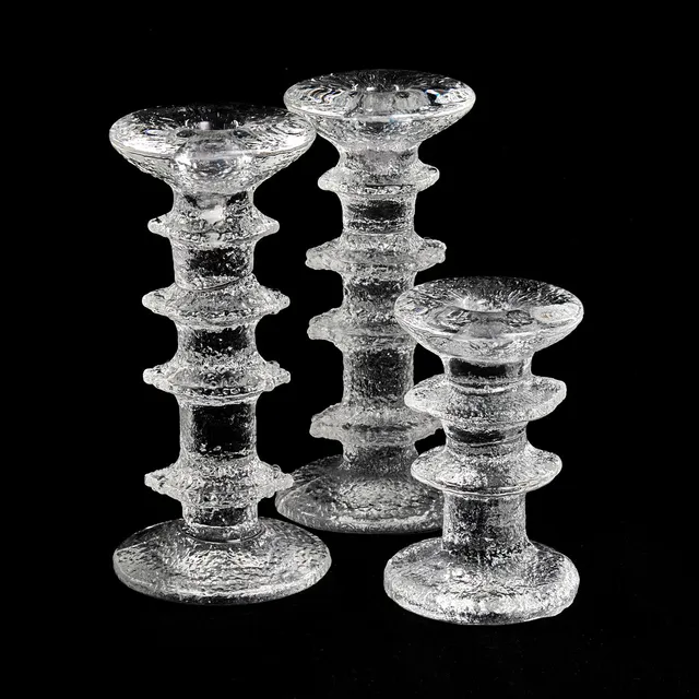 TIMO SARPANEVA. Ljusstakar, "Festivo", tre stycken, Iittala.
