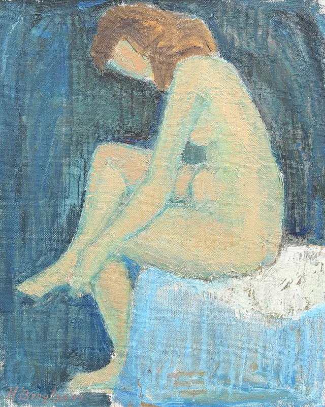 HILMER BENGTSSON. Nakenstudie. Olja på duk, signerad.