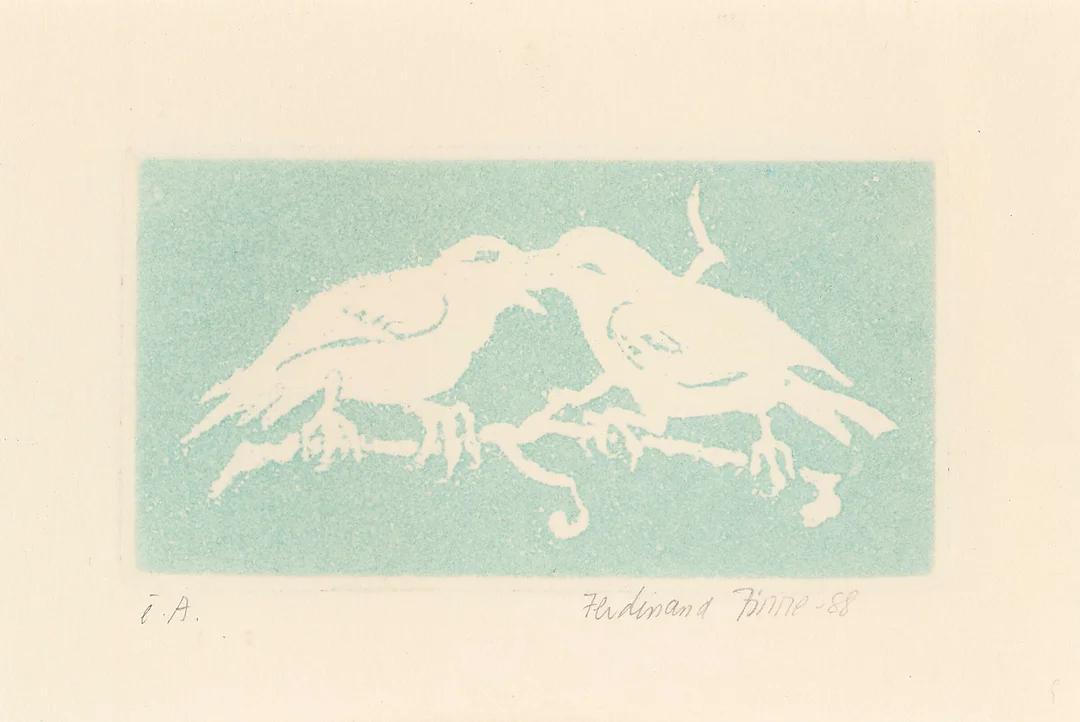 Finne, Ferdinand — Fugelpar, 1988 — Kunst/Grafikk — Blomqvist
