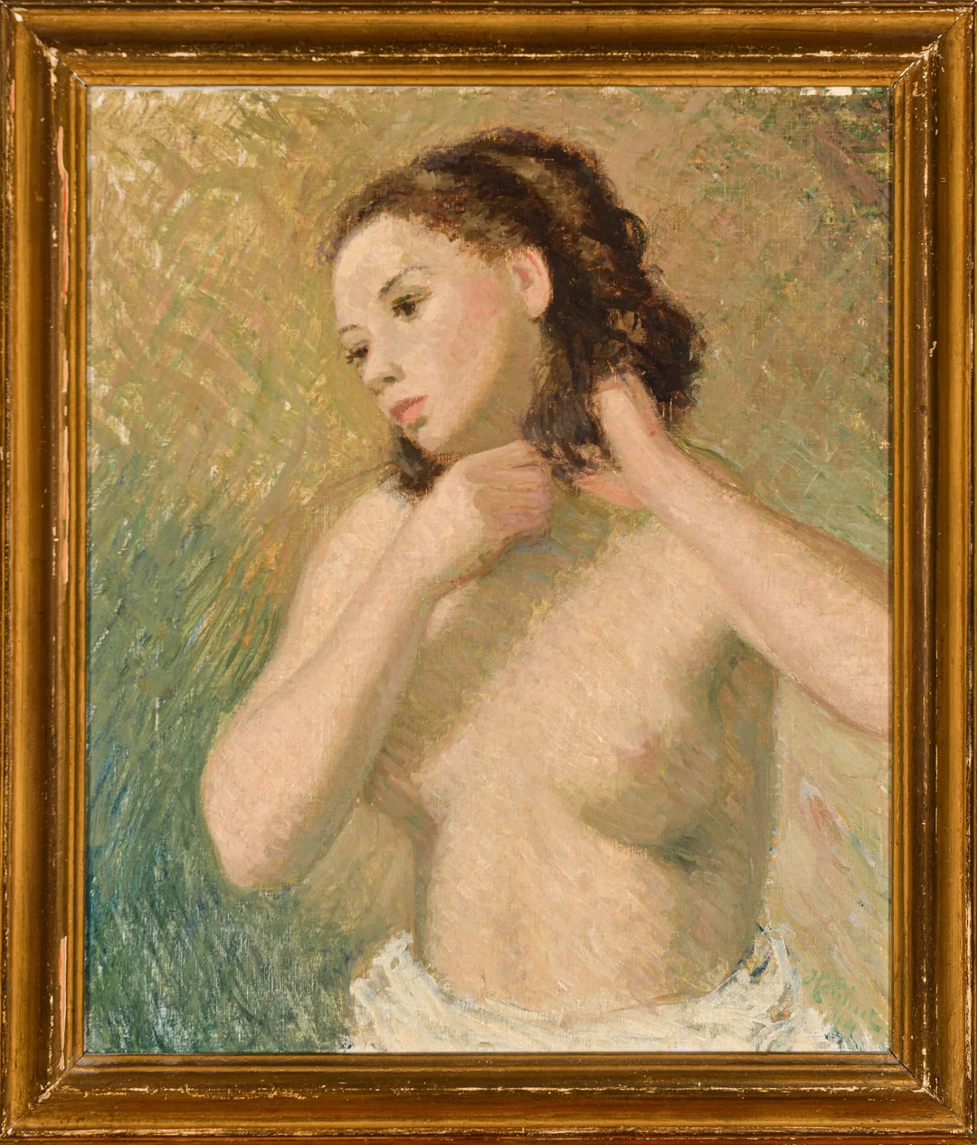 Helge Helme. Young female model — Paintings and sculptures/Older pictorial arts — Lauritz