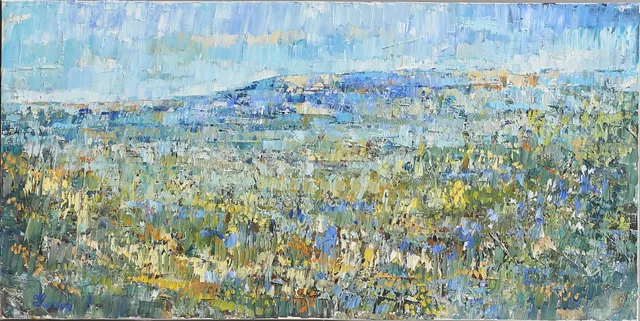 OLLE LARSSON. "Försommar, Cevennerna". Olja på duk, signerad.