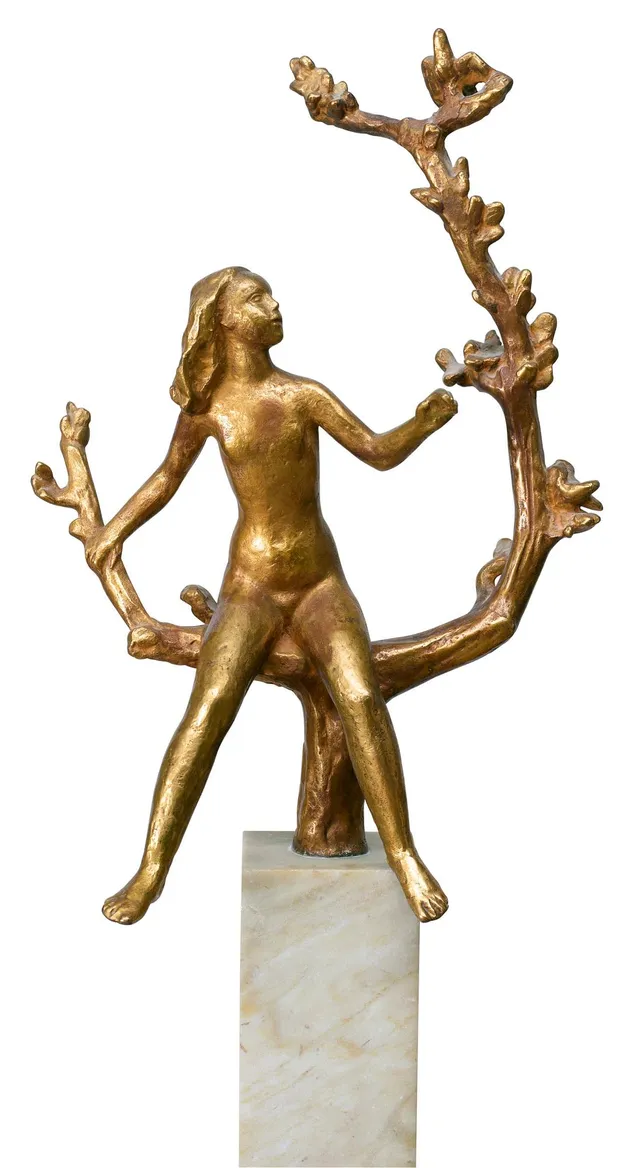 Axel Wallenberg, Flicka med fågel.