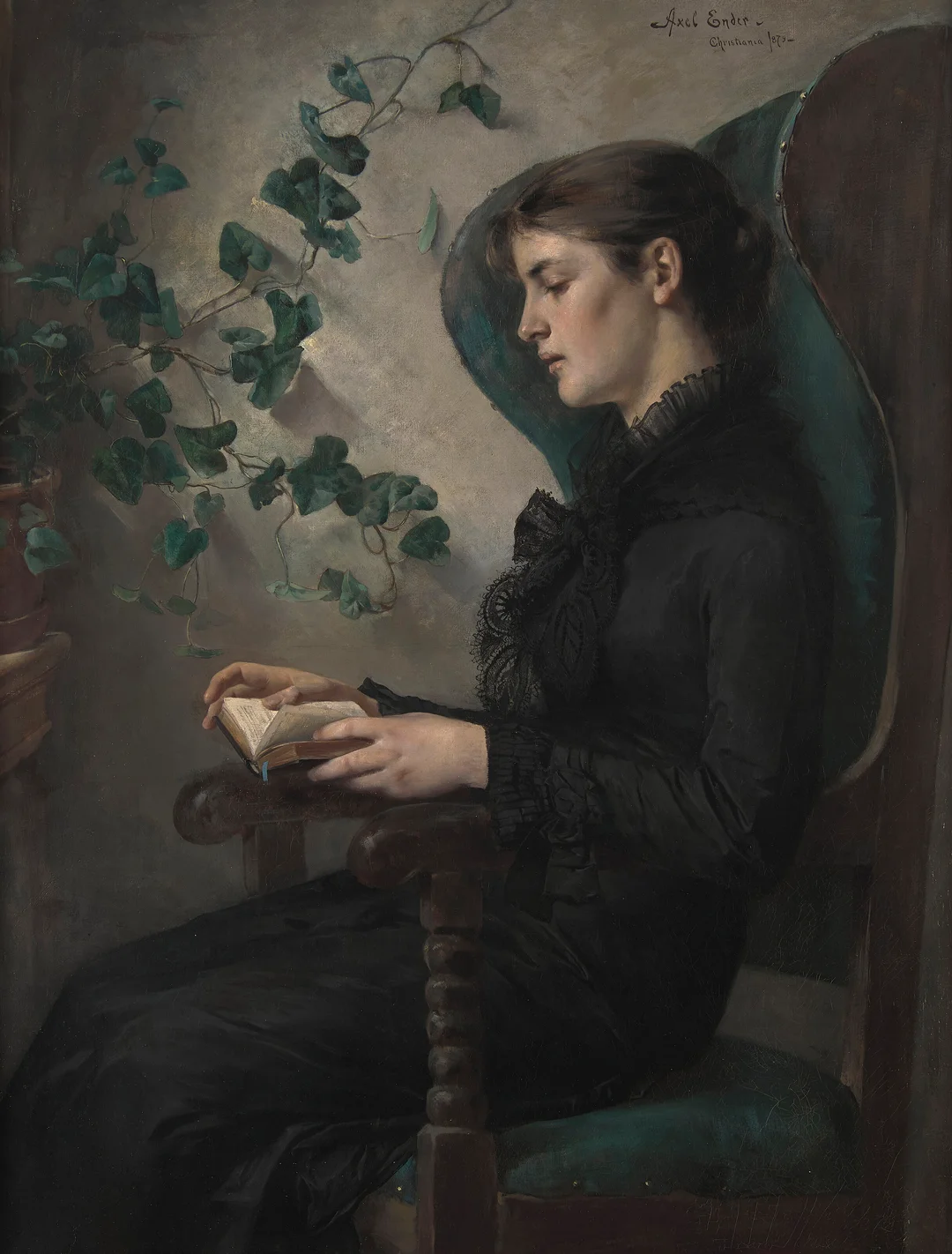 Ender, Axel — Kvinneportrett, 1879 — Kunst/Maleri — Blomqvist