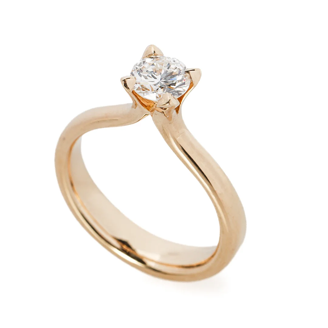 Ruben Svart: Brilliant solitaire ring in 14 kt. gold, approx. 0.80 ct. G/SI1 — Jewellery/Rings — Lauritz