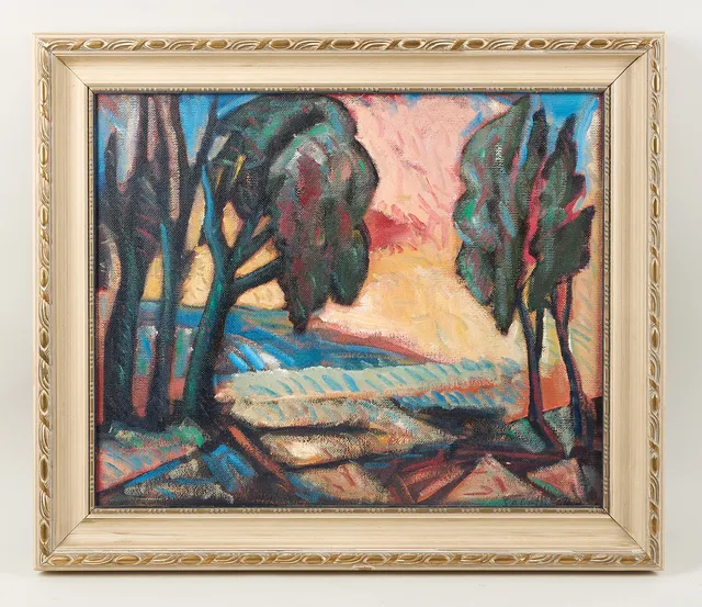 PAAVO SARELLI (1924-2007). "Träd", signerad samt daterad -80, olja på pannå.