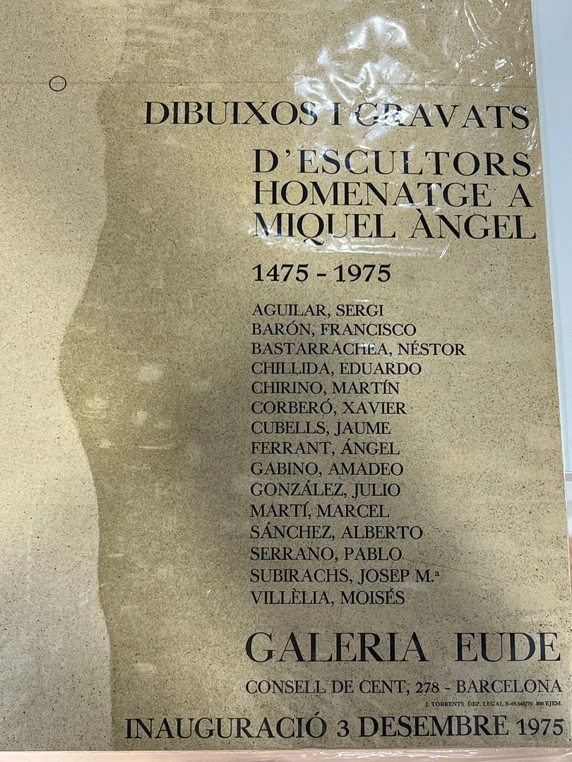 JOSEP MARIA SUBIRACHS. SEGÚN. Cartel exposición en Galeria Eude, diciembre 1975. — Engravings & Prints — Arce Auctions