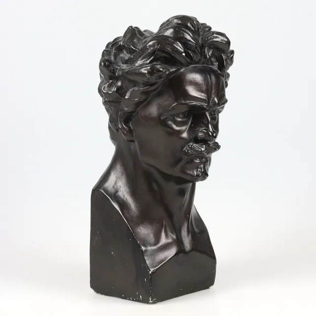 CARL ELDH. EFTER. Byst, August Strindberg, gips.