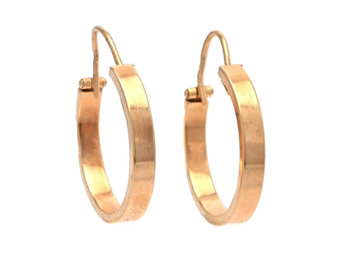 ÖRRINGAR, 18K guld, ihåliga, stängbara krokar, höjd 18,0 mm ytterdiameter, bredd 2,7 mm, vikt 1,9 g. — Smycken/Örringar — Kaplans
