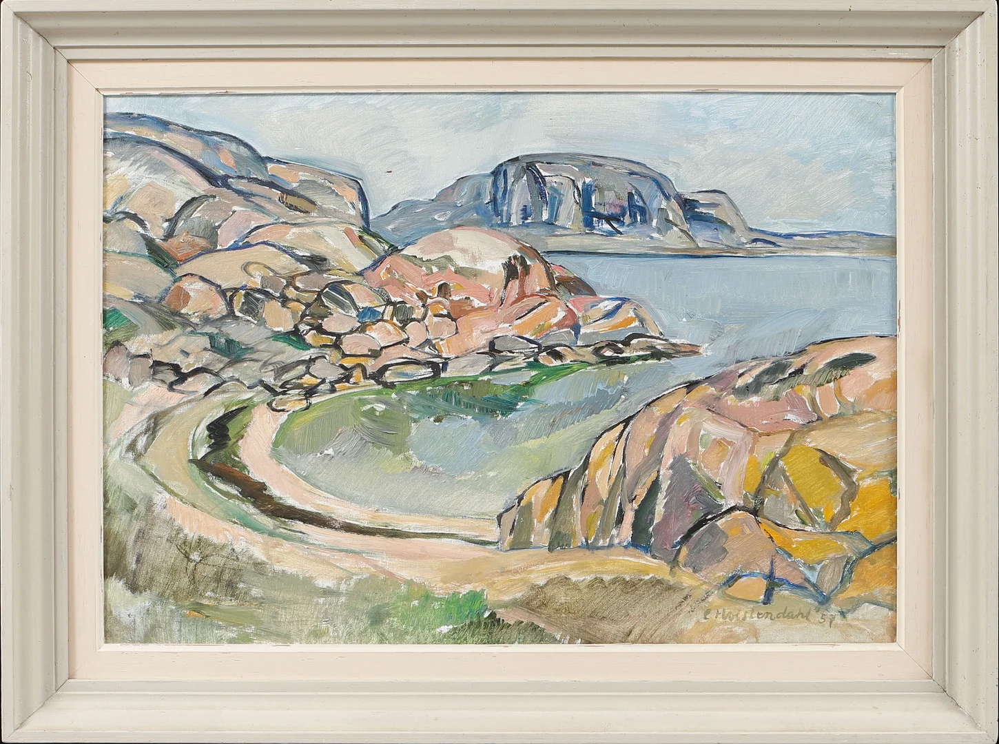 CARSTEN HVISTENDAHL. Kustbild, olja på duk, signerad och daterad. — Paintings — Göteborgs Auktionsverk