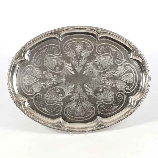BRICKA, nysilver, 1900-tal.