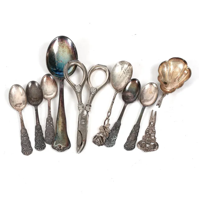 SKEDAR, 9 st, SAX, silver, 1900-tal.