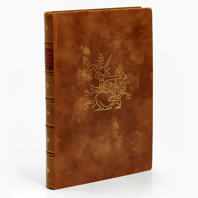 TYRA KLEEN (1874-1951), Tempeldanser och musikinstrument på Bali, bibliofilupplaga, numrerad 88/200, inbunden bok med planschverk.
