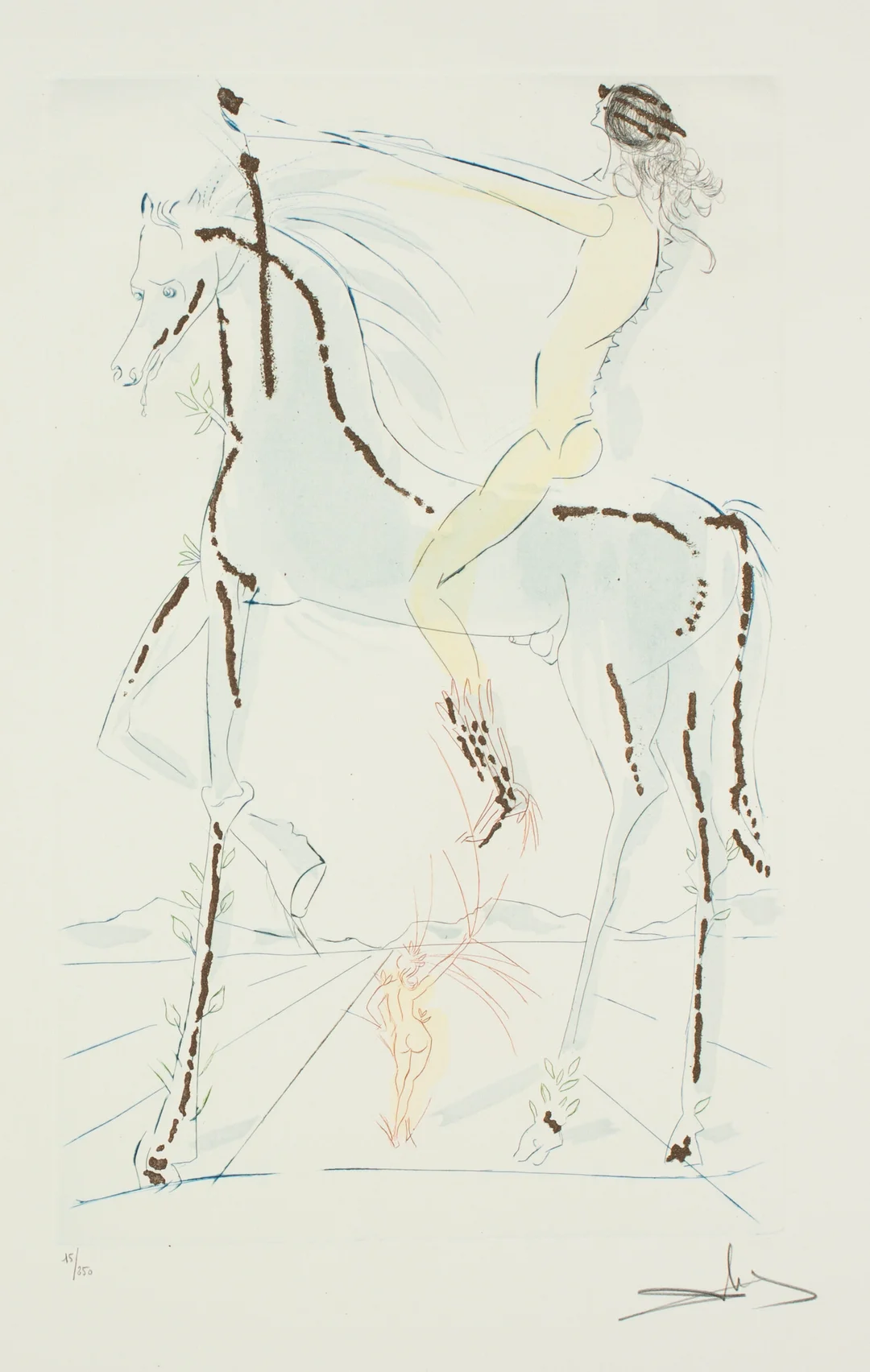 Dali, Salvador — "The Beloved is as Fair as a Company of Horses" 1971 — Kunst/Grafikk — Blomqvist