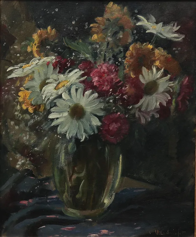 ANTONI VILA ARRUFAT. Flowers vase.