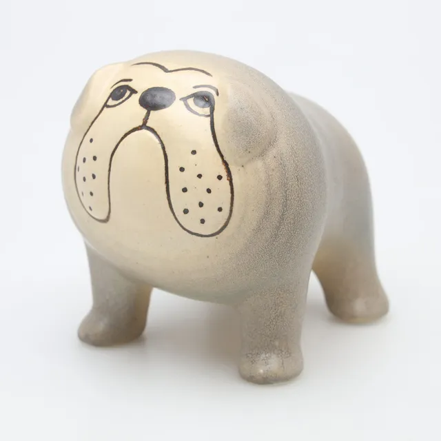 LISA LARSON. FIGURIN, stengods, "Bulldog mini", ur serien "Minikennel", Gustavsberg.