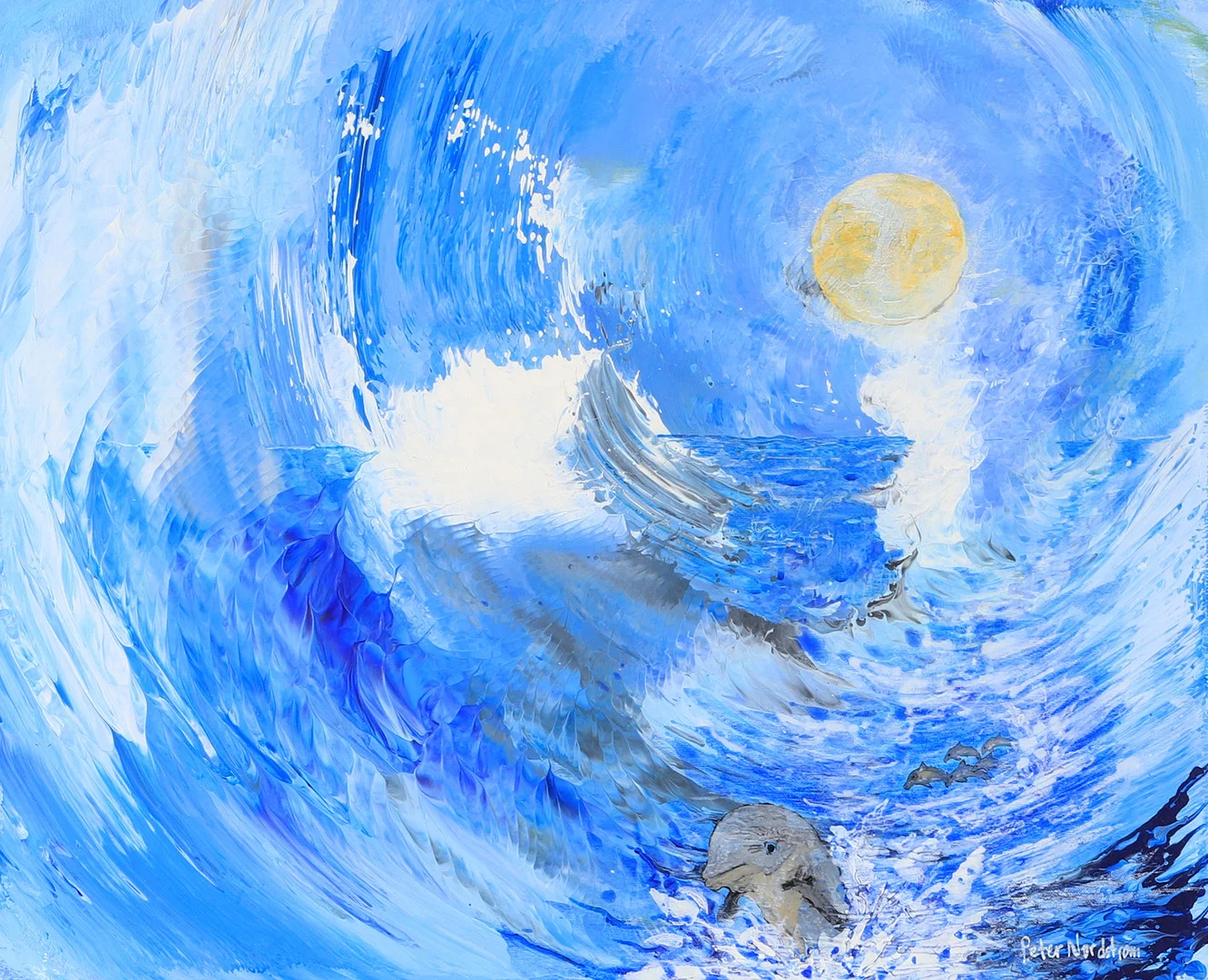 PETER NORDSTRÖM. "Hoppfull", olja på duk, signerad. — Paintings — Helsingborgs Auktionskammare