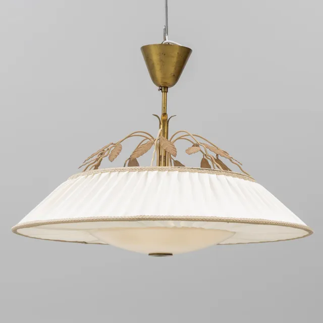 Swedish Modern, taklampa, tillskriven Corona Belysningskultur, Stockholm, 1940-tal.