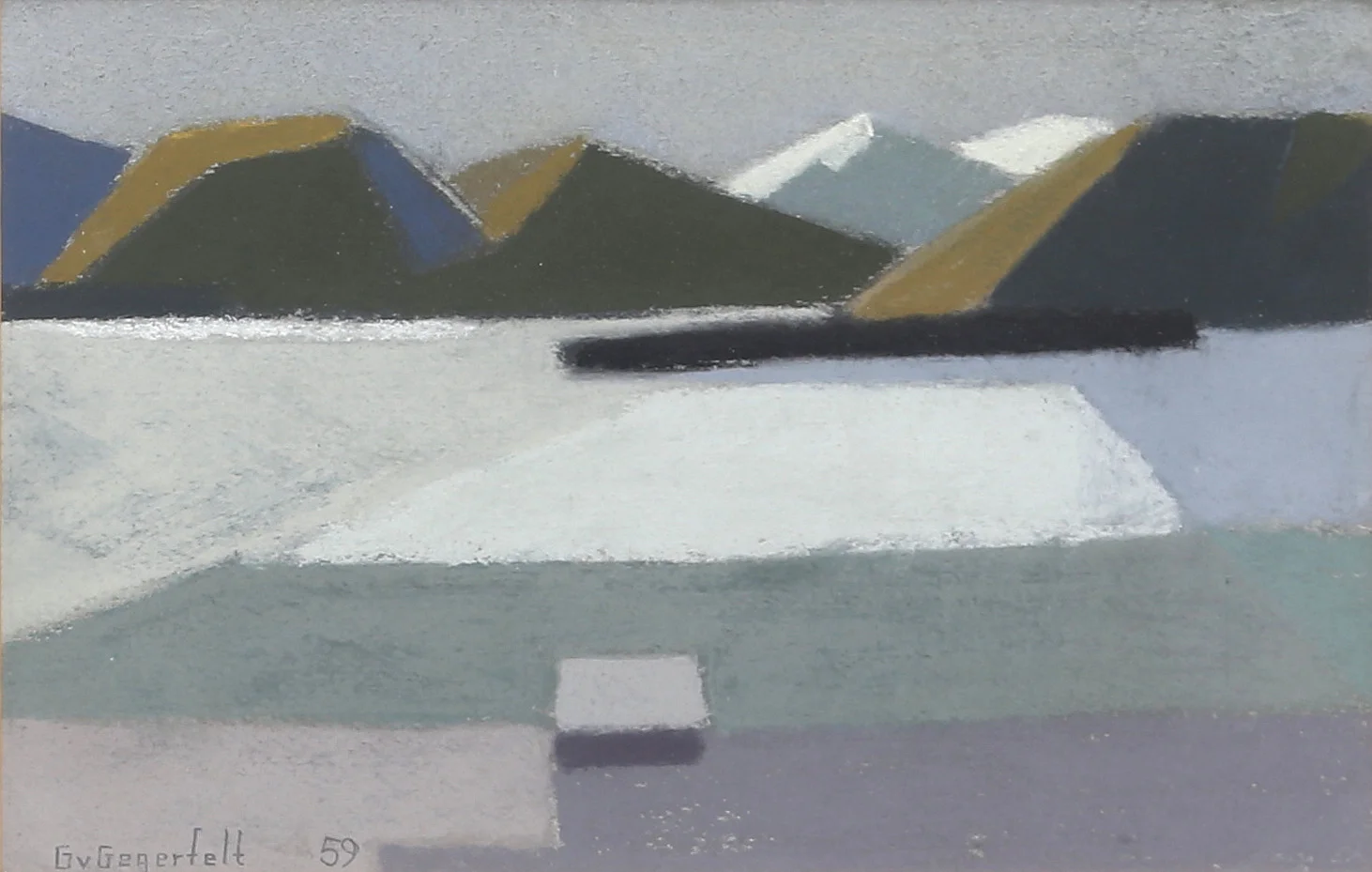 GUNNAR VON GEGERFELT. Landskap, pastell, signerad, daterad 59. — Paintings — Auktionshuset Thelin & Johansson