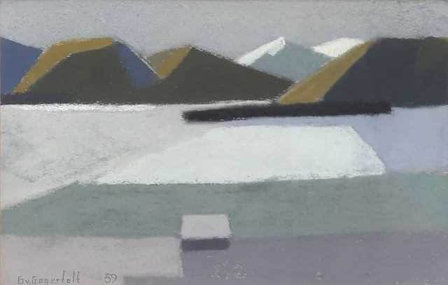 GUNNAR VON GEGERFELT. Landskap, pastell, signerad, daterad 59.