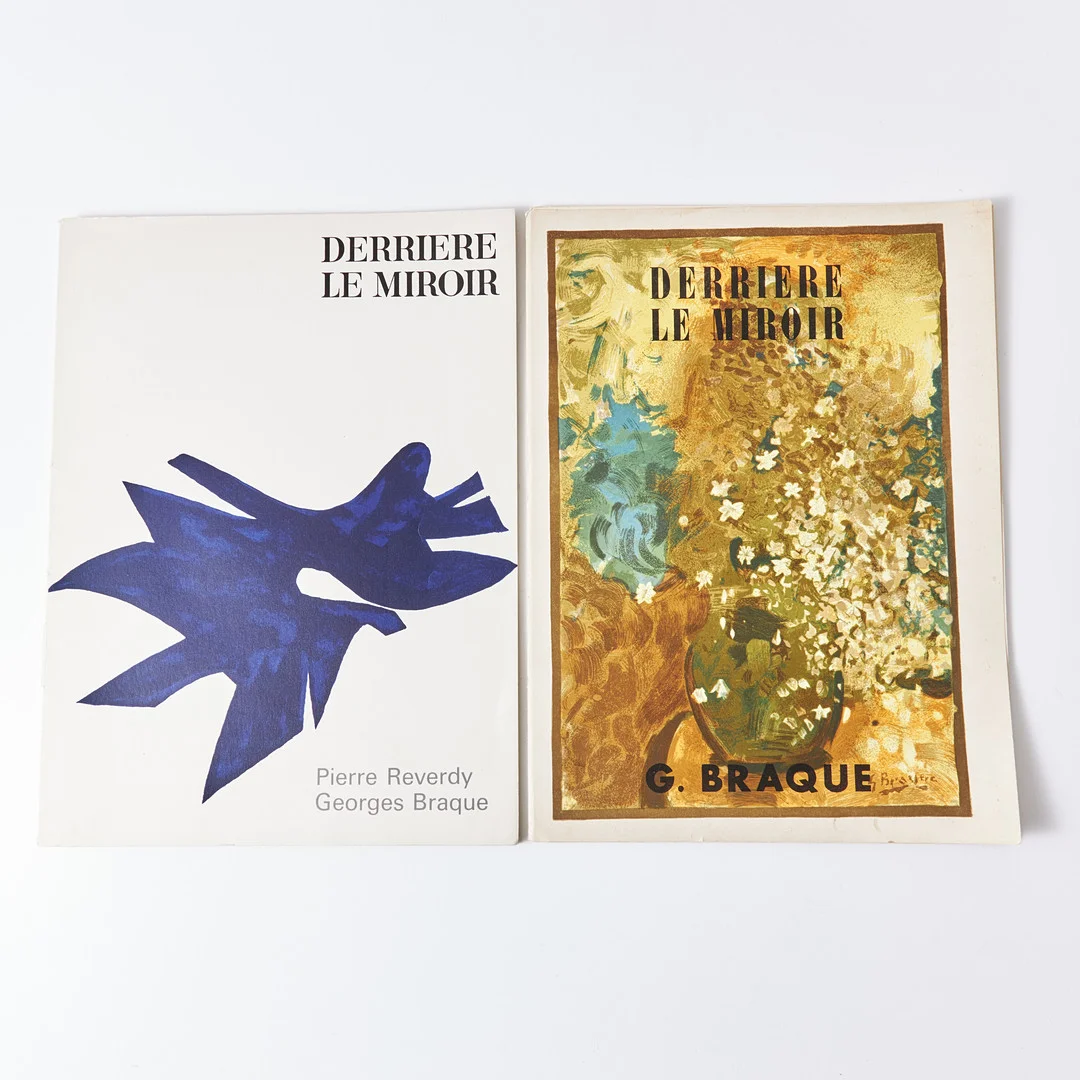 DERRIÈRE LE MIROIR, 2 st, Braque, nr 135-136, innehållande 5 färglitografier, efter, varav en dubbelsidig respektive nr 48-49, Braque, innehållande 6 st färglitografier efter, varav 2 dubbelsidiga, 1952. — Engravings & Prints — Stockholms Auktionsverk Magasin 5