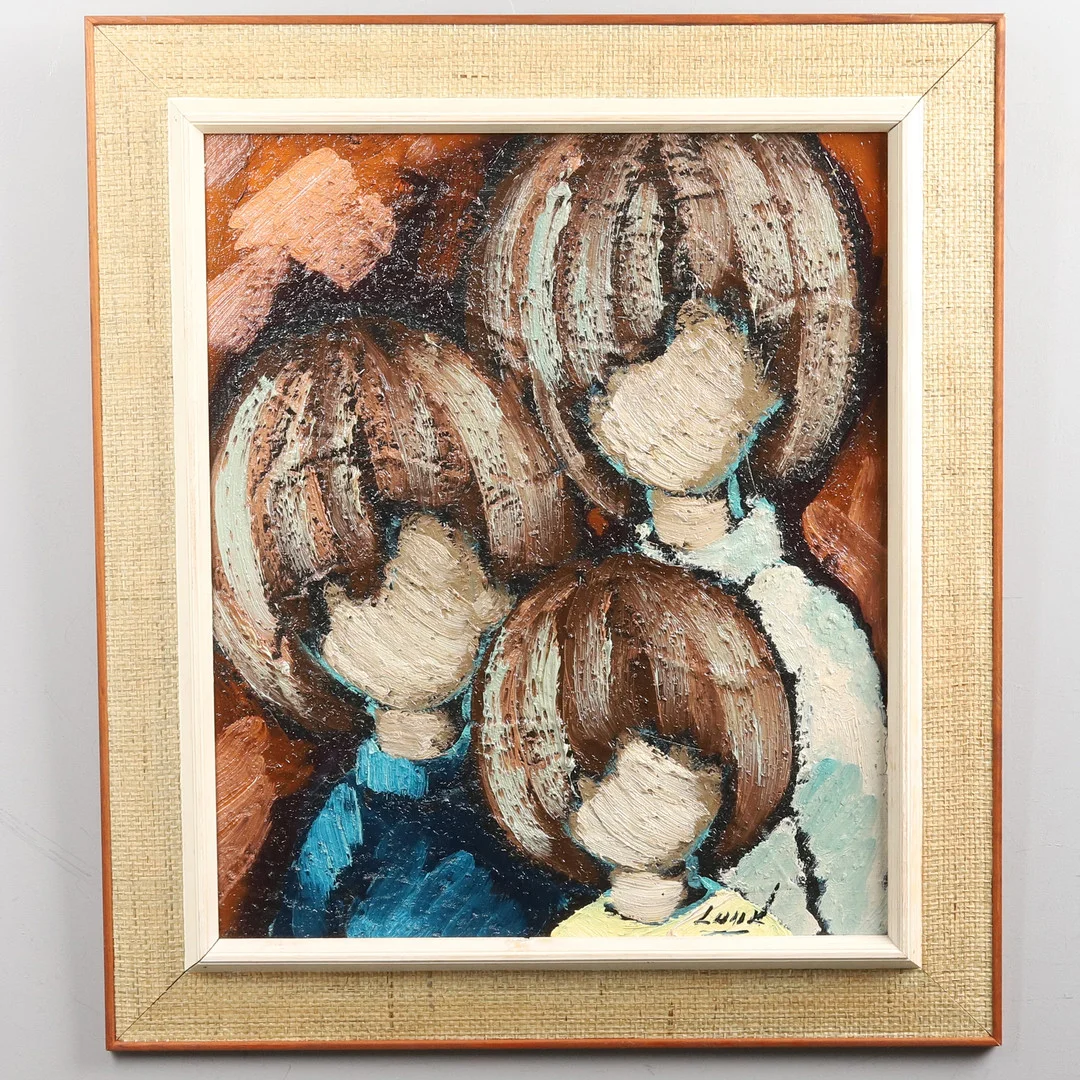 SVEN ERIK LUND. Olja på duk, figurmotiv, signerad. — Paintings — Örebro Stadsauktioner