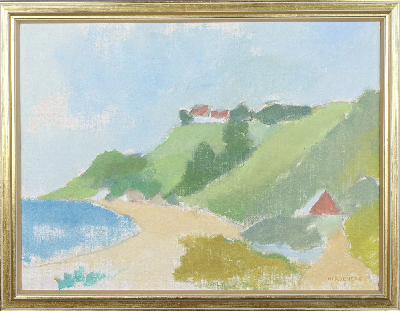 ROLF NORDENGREN. Olja på duk, "Hven backar", signerad. — Paintings — Höganäs Auktionsverk