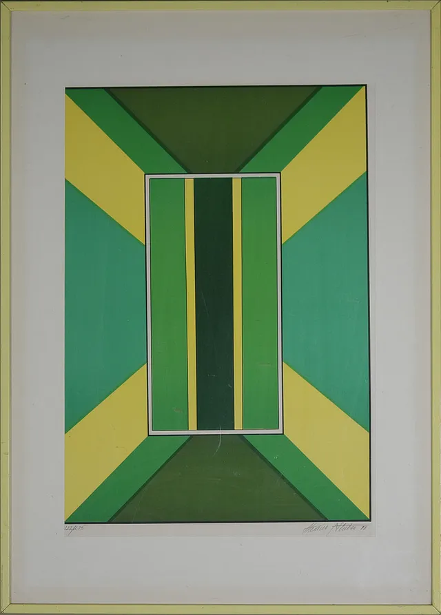 ALEXIUS HUBER. Litografi, komposition, signerad, 222/275.