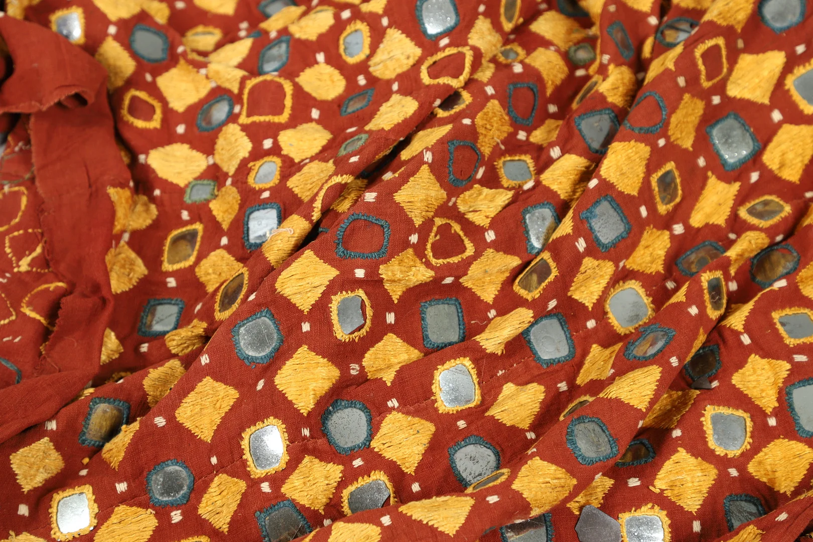 INDIAN EMBROIDERY & ANOTHER EMBROIDERED PANEL. — Textiles — Lawrences Auctioneers