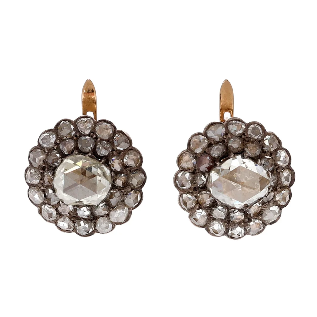 Diamonds rosette earrings, late 18th - early 19th Century. — Earrings — Balclis