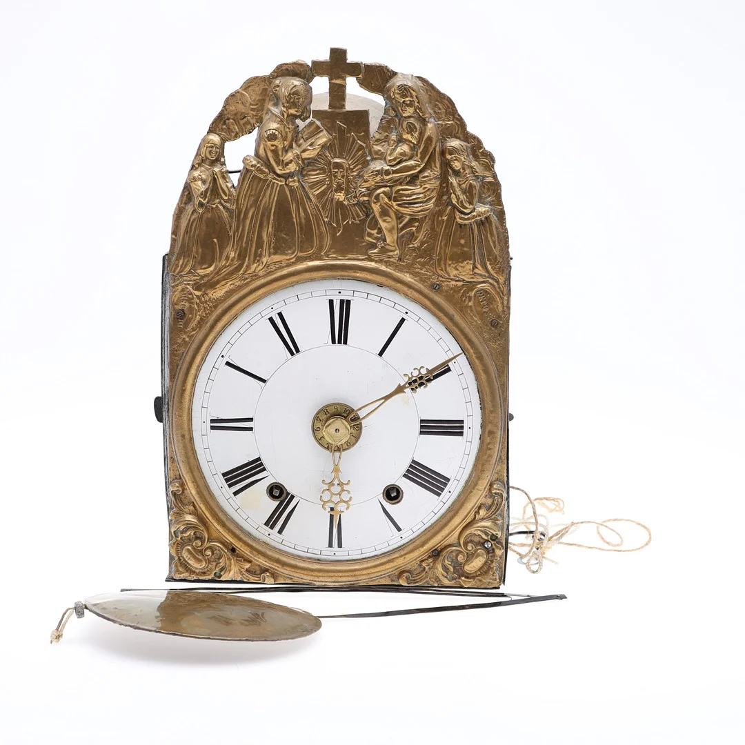 A 19TH CENTURY FRENCH COMTOISE EIGHT DAY CLOCK. — Longcase clocks — Lawrences Auctioneers
