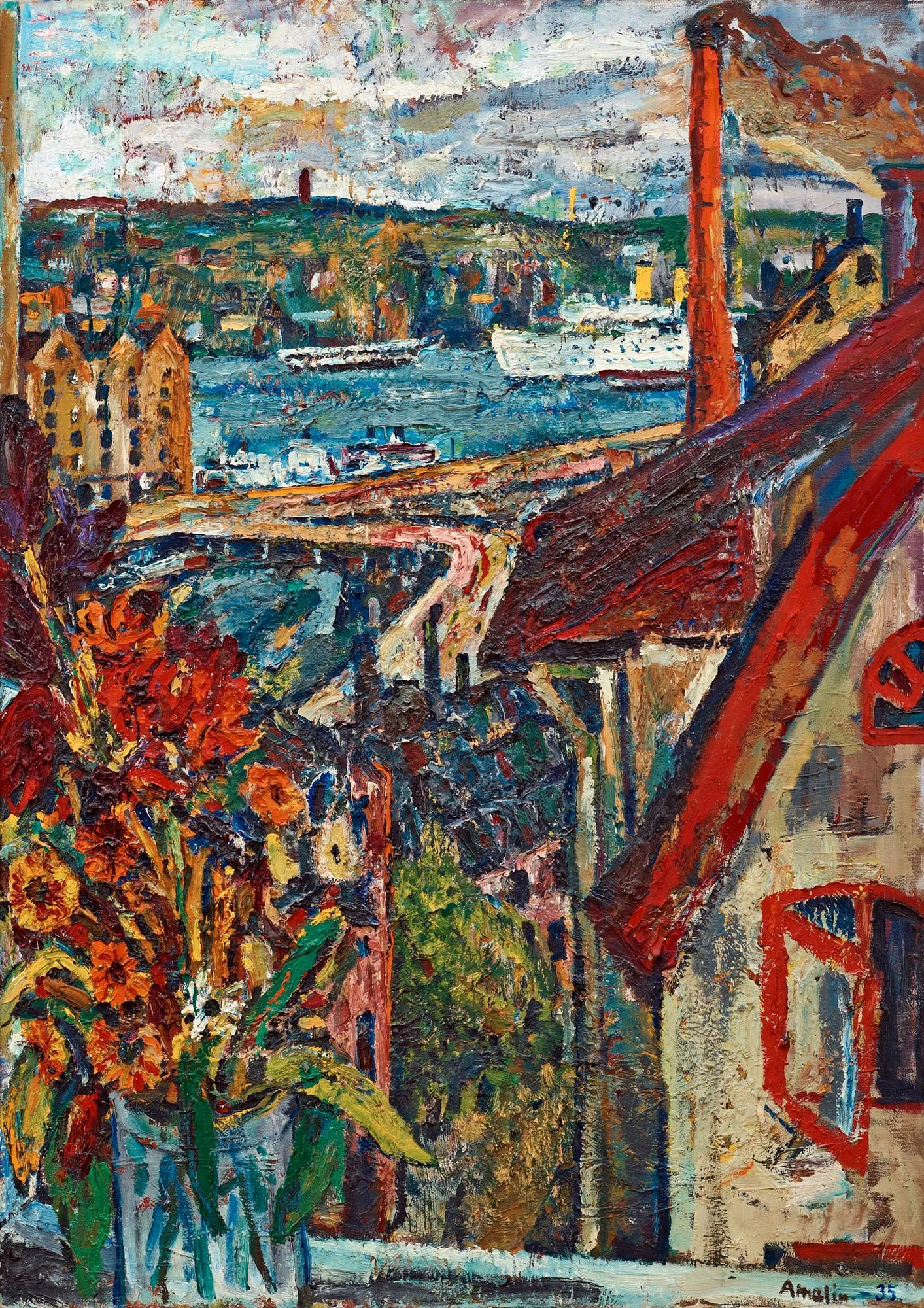 Albin Amelin, "Utsikt ifrån ateljén". — Bukowskis