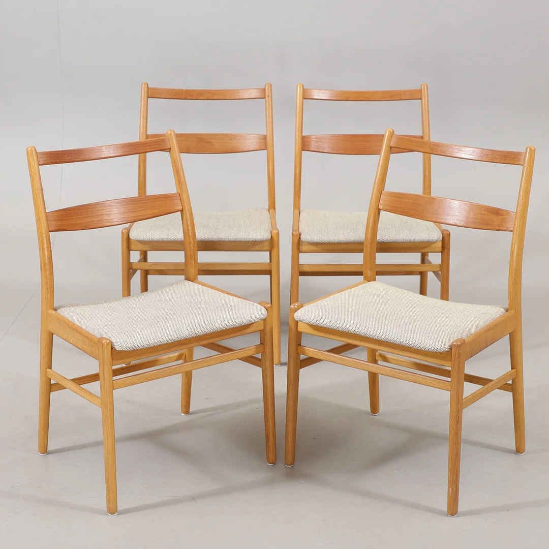 YNGVE EKSTRÖM. Stolar, 4 st, "Minett", Troeds, Bra Bohag, 1960-tal. — Armchairs & Chairs — Växjö Auktionskammare