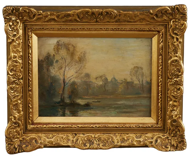 JAMES HERBERT SNELL. Strandmotiv, olja på pannå.