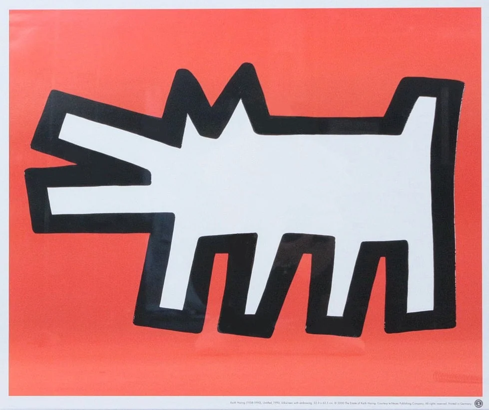 KEITH HARING. NACH. Druck, '' Barking Dog '' aus der „Icons“-Serie. — Engravings & Prints — Stockholms Auktionsverk Düsseldorf/Neuss