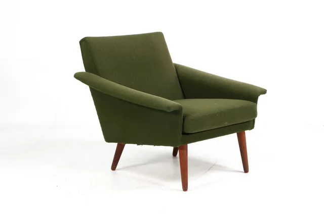 Danish furniture manufacturer. Low armchair 1960s.