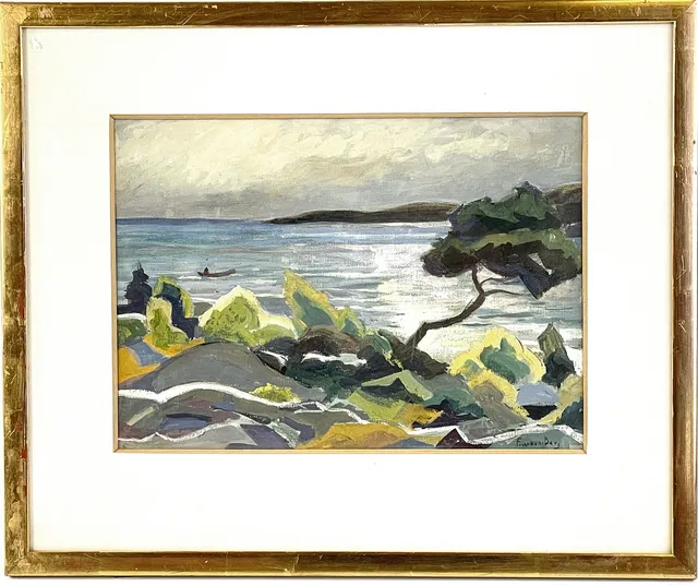 FOLKE WILHELMSSON BERG. Oljemålning, landskapsmotiv, signerad.