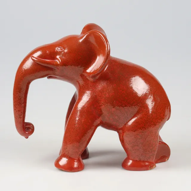 ALLAN EBELING. Figurin, Elefant, keramik, Upsala-Ekeby.