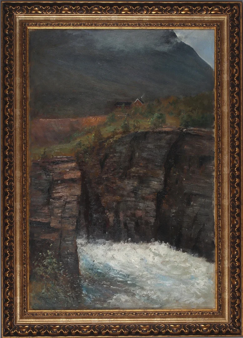 OLOF HERMELIN. Vid Abisko, olja på duk, signerad och daterad 1909. — Paintings — Stadsauktion Sundsvall