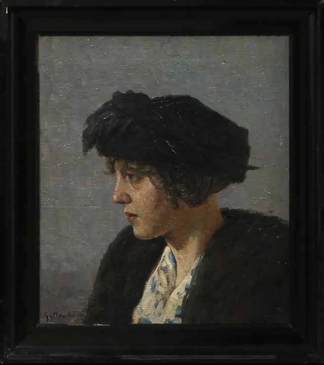 OSSIAN GYLLENBERG. Porträtt, olja på duk, sign.