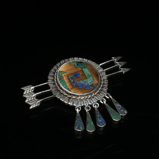 BROSCH, silver, Mexiko, 1900-talets andra hälft.